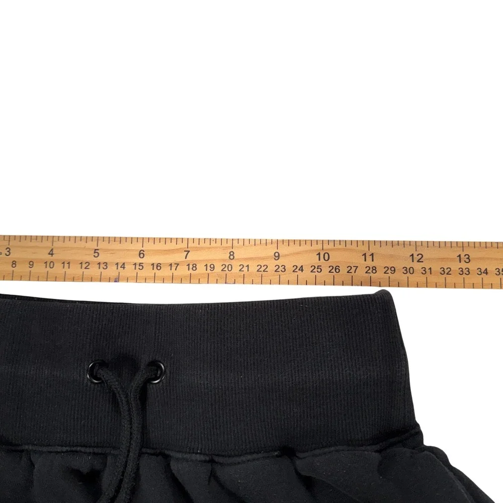 Nike Fleece Joggers Black Sweatpants XS Embroidered Swoosh Logo High Waisted‎